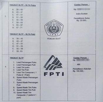 Bupati Pandeglang Cup Patok Biaya Pendaftaran