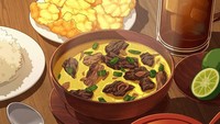 Semangkuk empal gentong khas Cirebon juga ikut hadir dari deretan makanan khas Indonesia. Potongan daging dan kuahnya dibuat dengan tampilan yang detail dan menggoda. Foto: Instagram @harousel