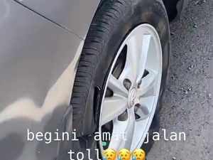 Viral Ban Pecah gara-gara Jalan Tol Rusak, Pengendara Bisa Tuntut Ganti Rugi