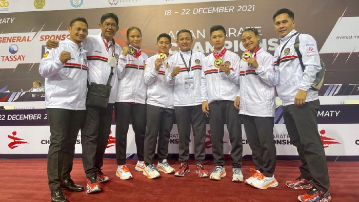 Timnas Karate Indonesia di Kejuaraan Karate-Do Asia 2021 yang berlangsung di Almaty, Kazakhstan 18-22 Desember 2021.