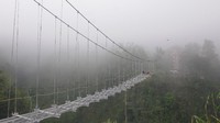 Jembatan gantung ini memiliki panjang sekitar 150 meter melintasi jurang. Jurang yang memisahkan Girpasang itu sedalam sekitar 150 meter.  