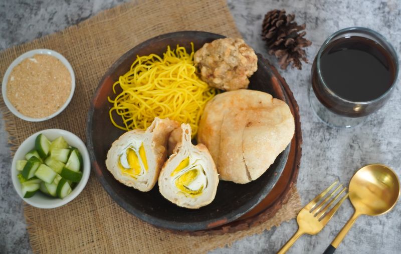 pempek Traditional food from palembang south Sumatera indonesia, called pempek use tenggiri fish for main ingredient very tasty Focus in selective spot