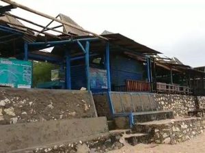 Puluhan Gazebo Pantai Sepanjang Gunungkidul Rusak Diterjang Angin Kencang