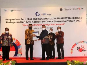 Bank DKI Raih Sertifikat SNI ISO 37001:2016