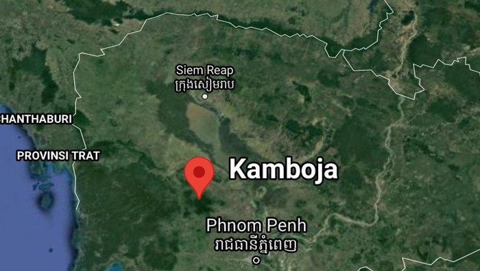 Citra satelit diduga lokasi jatuhnya MH370 di Kamboja (Tangkapan layat Google Maps)