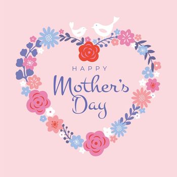 Contoh Kartu Ucapan Hari Ibu Send your mom the blooming flowers greeting card to celebrate the Mother's Day