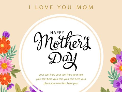 Contoh Kartu Ucapan Hari Ibu Send your mom the blooming flowers greeting card to celebrate the Mother's Day