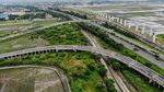 Foto Udara Gerbang Tol Gedebage yang Belum Juga Dibuka