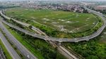 Foto Udara Gerbang Tol Gedebage yang Belum Juga Dibuka