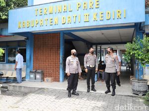 Polisi Cek Terminal dan Angkutan di Kediri Jelang Nataru