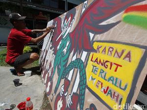 Adu Kreativitas Mural Ala Warga Binaan Rutan Solo