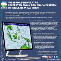 BMKG Prakirakan Ada Peningkatan Kecepatan Angin-Cuaca Ekstrem Di Jatim