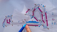 Desain sirkuit Formula E Jakarta. Tiara Aliya/detikcom