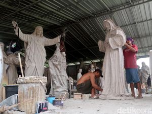 Jelang Natal, Pesanan Patung Rohani di Bantul Meningkat