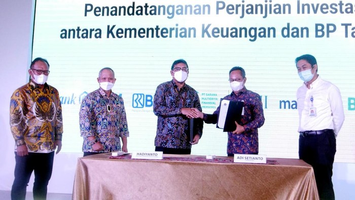 Kemenkeu dan BP Tapera menandatangani Perjanjian Investasi bagi pengadaan rumah untuk Masyarakat Berpenghasilan Rendah (MBR).