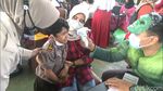 Keren! Spiderman hingga Doctor Strange Pantau Vaksinasi Anak di Kendal