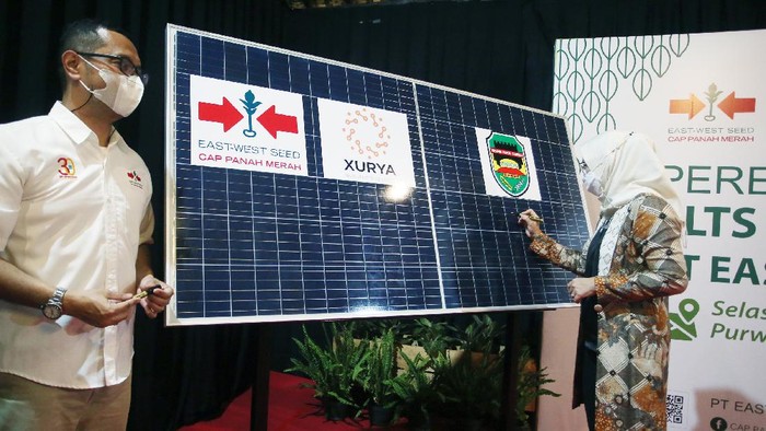Ewindo jadi perusahaan benih pertanian pertama di Indonesia yang memanfaatkan PLTS Atap sebagai sumber energi terbarukan guna mengurangi emisi gas buang CO2 untuk mendukung ekonomi hijau.