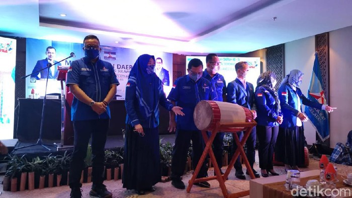 Pembukaan Musda Demokrat Sulsel. (Taufiq/detikcom)