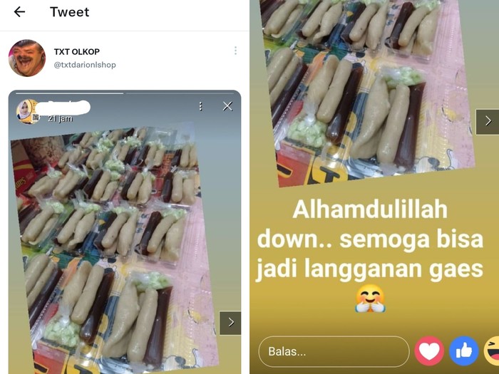 Salah Tulis, Penjual Pempek Bikin Warganet Ngakak