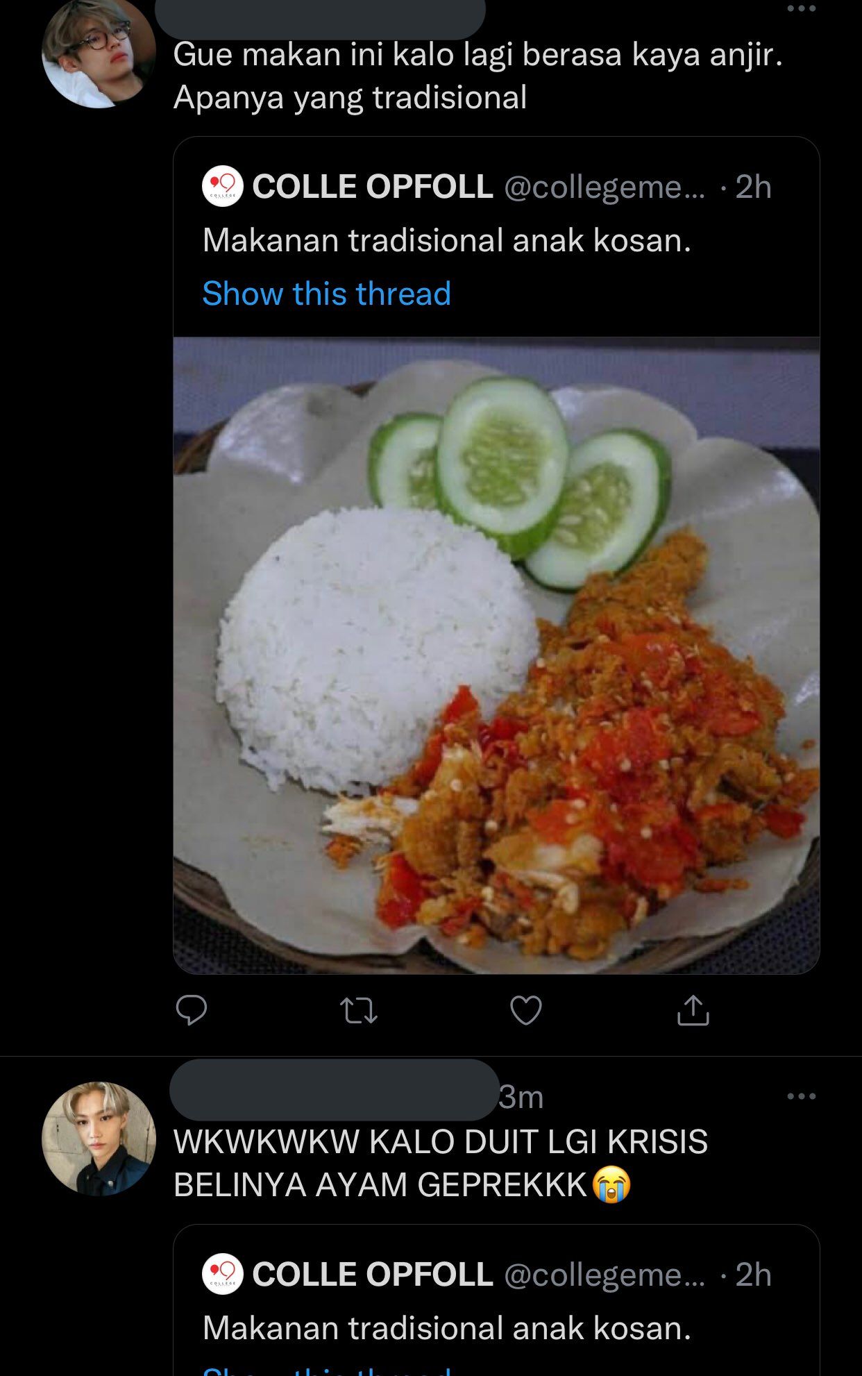 Perbedaan Jawaban Tentang Kasta Ayam Geprek Ini Berhasil Bikin Ngakak