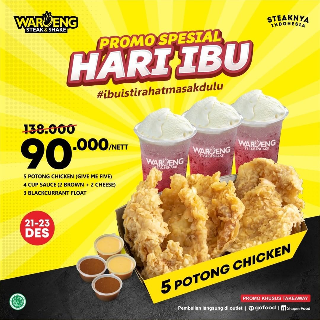 Promo Hari Ibu 2021: 5 Tempat Makan Ini Berikan Potongan Harga dan Menu Gratis