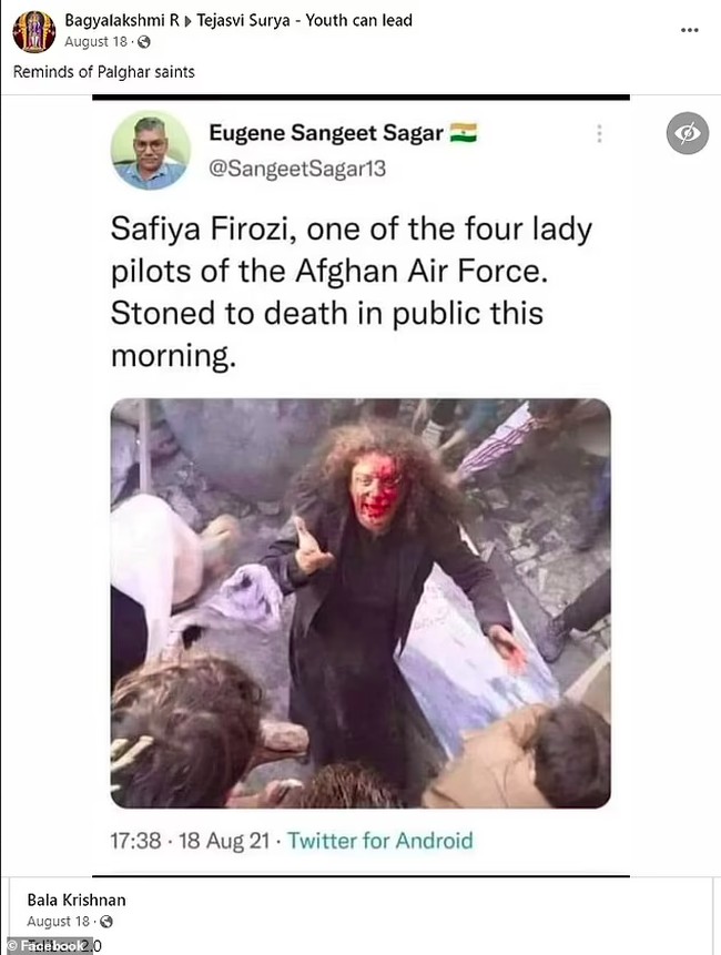 FBerita mengenai kondisi Safia yang disebut adalah wanita dalam foto ini sempat mengejutkan dan mengkhawatirkan publik juga mantan rekan-rekannya.oto: Facebook