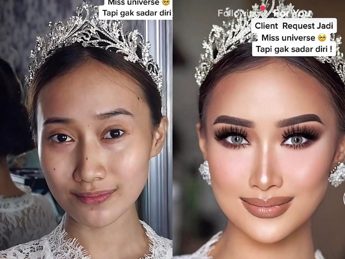 Transformasi makeup viral di media sosial bikin kagum.