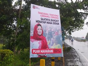 PDIP Lumajang Ngaku Tak Pasang Banner Puan Maharani di Lokasi Erupsi Semeru