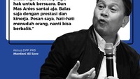 Ketua DPP PKS Mardani Ali Sera mengingatkan bahwa tuduhan Giring itu bisa berbalik ke dirinya sendiri.