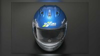 Suzuki resmi merilis helm limited edition Arai RX-7X yang terinspirasi dari livery tim balap Suzuki Ecstar di MotoGP. Foto: dok. Suzuki