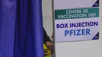 Vaksinasi untuk anak usia 5 hingga 11 tahun pun mulai dilakukan pada Rabu (22/12/2021) waktu setempat. AP Photo/Michel Euler.