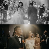 Pernikahan Joshua Suherman dan Clairine Clay digelar secara khidmat dan privat di sebuah ballroom. Dari Instagram Story @arlaproductions, acara tersebut tampak dihadiri keluarga dan kerabat dekat saja. Foto: dok. Instagram arlaproductions