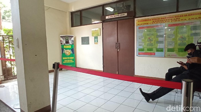 Ruang sidang kasus pemerkosaan yang dilakukan Herry Wirawan.