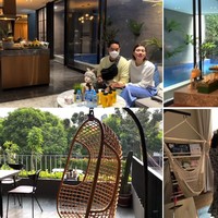 Rumah baru Nisya Ahmad dan Andika Rosadi ini bergaya home-town dengan interior modern kontemporer yang menambah kesan mewah. Pada bagian depan rumahnya terdapat teras merangkap balkon dengan pemandangan pepohonan yang hijau. Foto: dok. YouTuube/NisNaz Channel