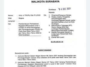 Warga Surabaya Dilarang Rayakan Pesta dan Perayaan Malam Tahu Baru