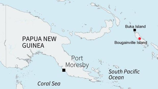 foto/ peta bougainville satu / Tangkapan Layar: Reuters