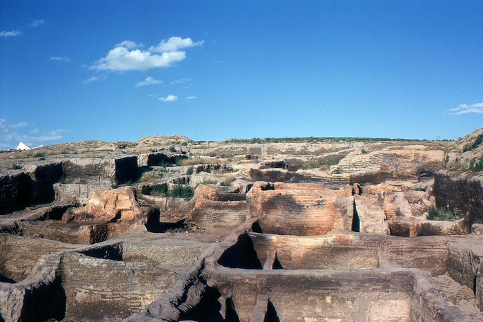 Kenampakan pemukiman Çatalhöyük.