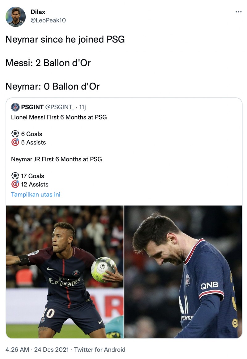 Meme Lionel Messi masih kesusahan taklukan Liga Prancis.