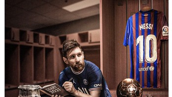 Tadinya mau bikin gebrakan di PSG, eh di Liga Prancis yang levelnya di bawah Liga Spanyol, malah terasa berat bagi La Pulga. Foto: Twitter