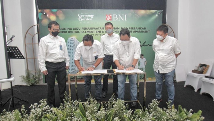 BNI dan PT Hutama Anugrah Propertindo (HAP) menjalin Memorandum of Understanding (MoU) terkait penyediaan layanan pembiayaan untuk Serpong Grand Apartment.