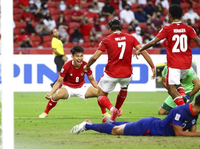 Indonesia ke final Piala AFF 2020. Skuad Garuda melaju usai mengalahkan tuan rumah Singapura dengan skor 4-2 di semifinal leg kedua.