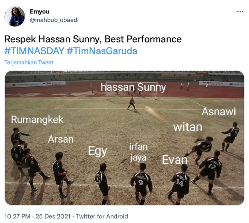 Meme Indonesia vs Singapura di Piala AFF 2020