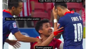 Asnawi sampe ninggalin gerobaknya tuh. Foto: Twitter