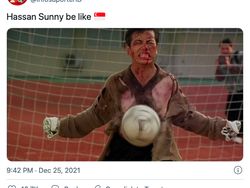 Kekuatan Kiper Singapura Hassan Sunny Menurut Netizen