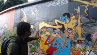 Iswanto berharap mural tentang wayang yang berada di depan gereja itu bisa menjadi sarana edukasi.