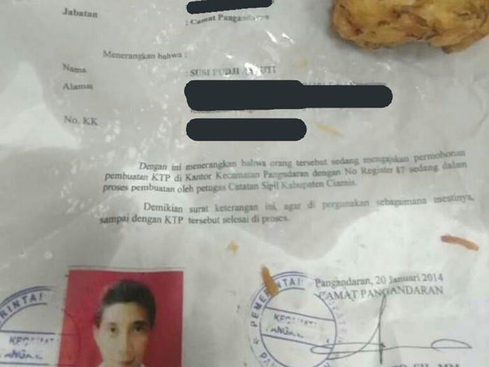 Viral! Dokumen Pribadi Susi Pudjiastuti Jadi Bungkus Gorengan Viral! Dokumen Pribadi Susi Pudjiastuti Jadi Bungkus Gorengan