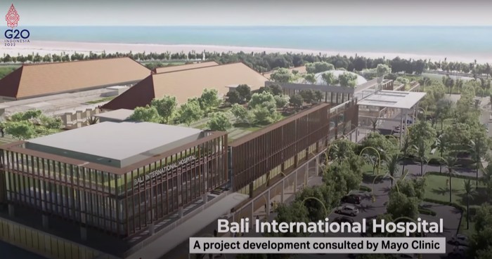 Presiden Joko Widodo melakukan ground breaking Bali International Hospital.