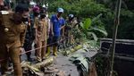Jembatan Way Gebang Lampung Putus Gegara Sungai Meluap