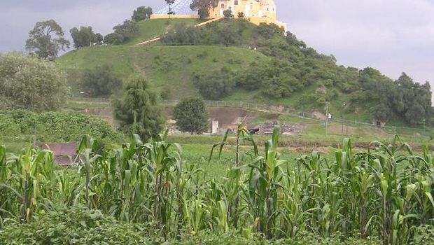 Piramida Cholula di Meksiko.