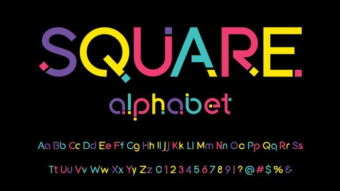 Trendy rounded dot alphabet design
